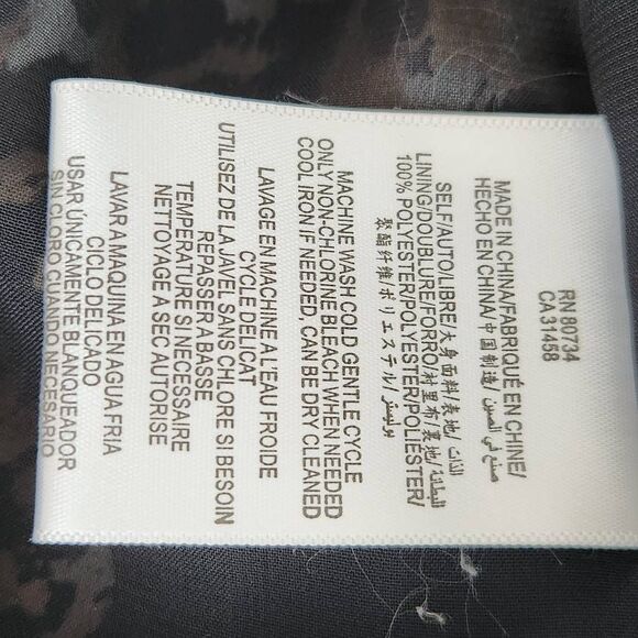 BCBGeneration Animal Print Lace-Up Back Mini Dress Size 8 Black and Tan Dress - Picture 8 of 9